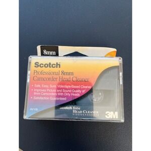 Scotch Professional 8mm Camcorder Head Cleaner Videocassette AV108 3M